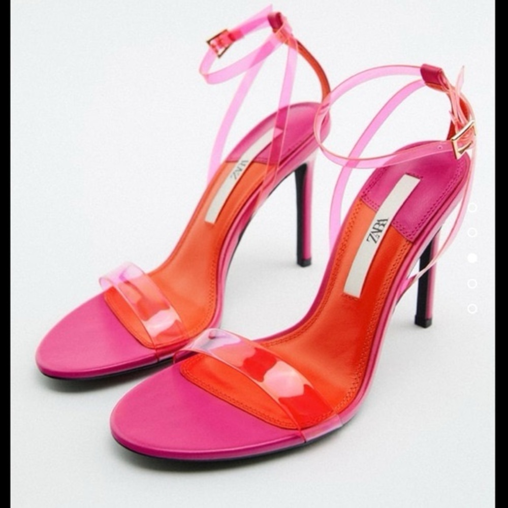 Zara Like New Pink & Red Heels